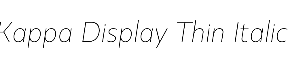  DEMO Kappa Display Thin Italic Regular