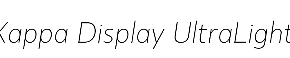  DEMO Kappa Display UltraLight Italic Regular