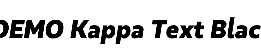  DEMO Kappa Text Black Italic Regular