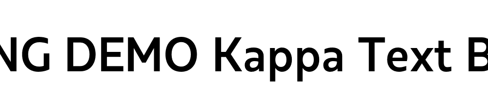  DEMO Kappa Text Bold Regular