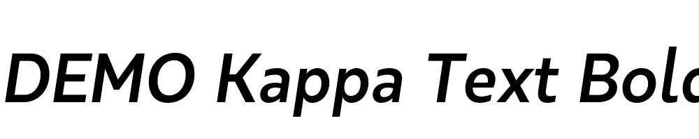  DEMO Kappa Text Bold Italic Regular