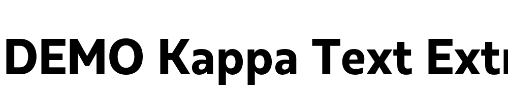  DEMO Kappa Text ExtraBold Regular