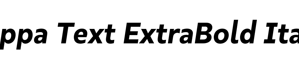  DEMO Kappa Text ExtraBold Italic Regular