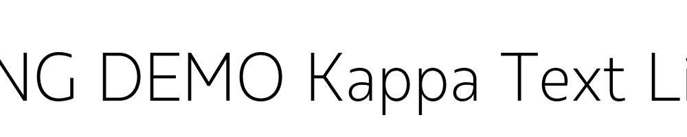  DEMO Kappa Text Light Regular