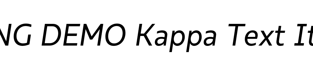  DEMO Kappa Text Italic Regular