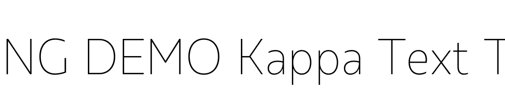  DEMO Kappa Text Thin Regular