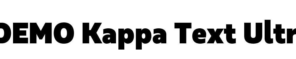  DEMO Kappa Text UltraBlack Regular