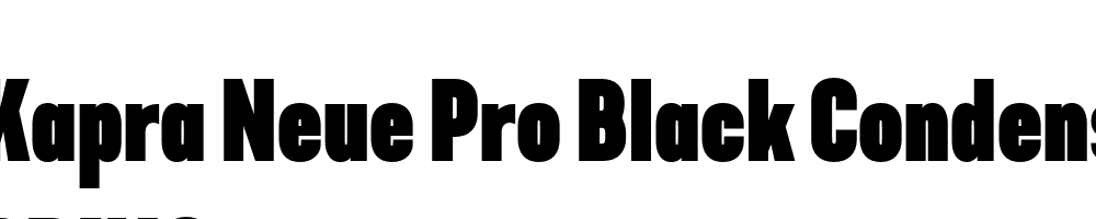  DEMO Kapra Neue Pro Black Condensed Regular