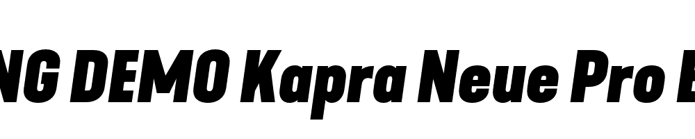  DEMO Kapra Neue Pro Black Italic