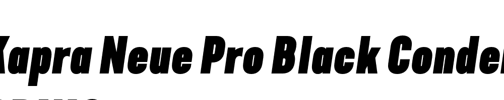  DEMO Kapra Neue Pro Black Condensed Italic