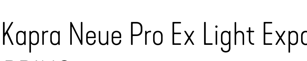  DEMO Kapra Neue Pro Ex Light Expanded Rounded Regular