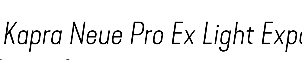  DEMO Kapra Neue Pro Ex Light Expanded Italic