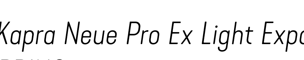  DEMO Kapra Neue Pro Ex Light Expanded Rounded Italic