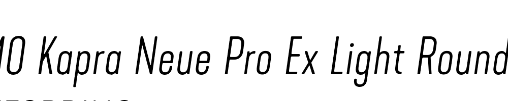  DEMO Kapra Neue Pro Ex Light Rounded Italic