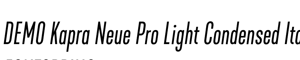  DEMO Kapra Neue Pro Light Condensed Italic