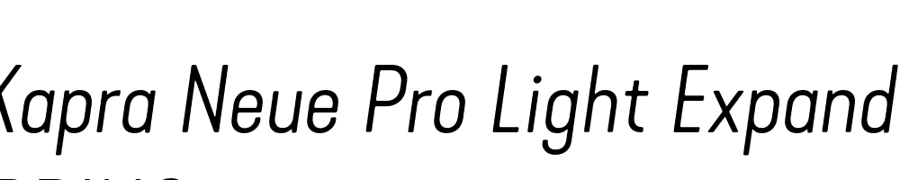  DEMO Kapra Neue Pro Light Expanded Rounded Italic