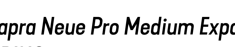  DEMO Kapra Neue Pro Medium Expanded Italic