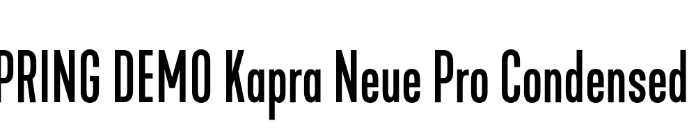  DEMO Kapra Neue Pro Condensed Regular