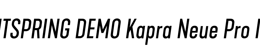  DEMO Kapra Neue Pro Italic