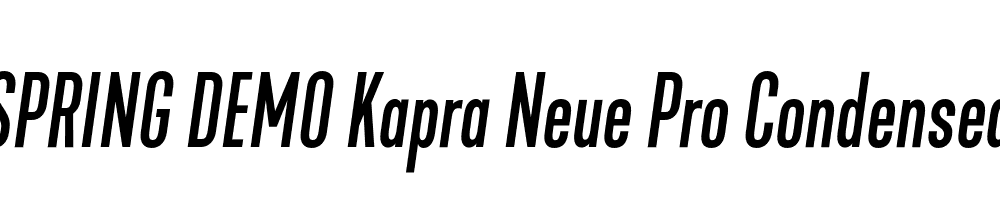  DEMO Kapra Neue Pro Condensed Italic