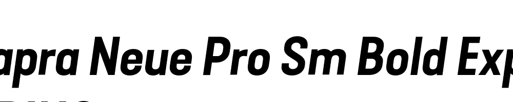  DEMO Kapra Neue Pro Sm Bold Expanded Italic