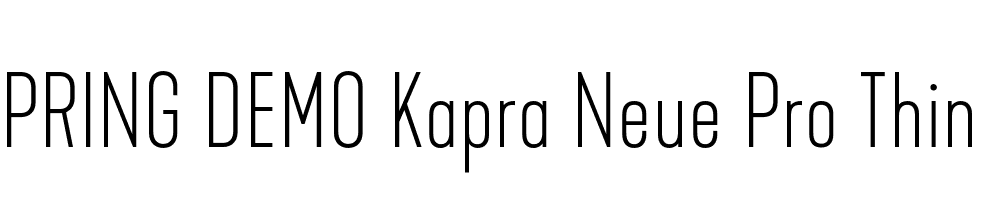  DEMO Kapra Neue Pro Thin Regular