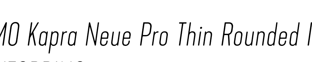  DEMO Kapra Neue Pro Thin Rounded Italic