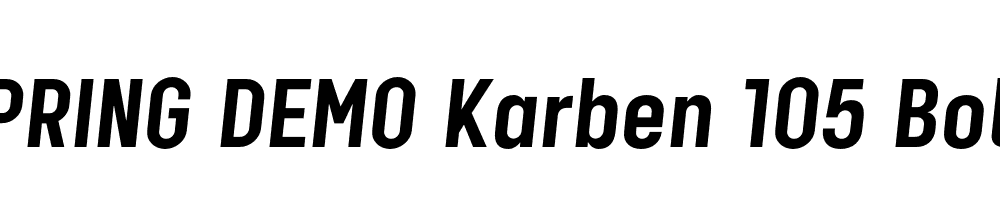  DEMO Karben 105 Bold Italic