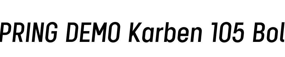  DEMO Karben 105 Bold Italic