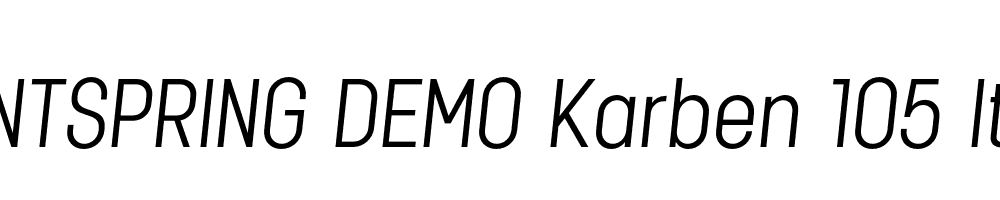  DEMO Karben 105 Italic