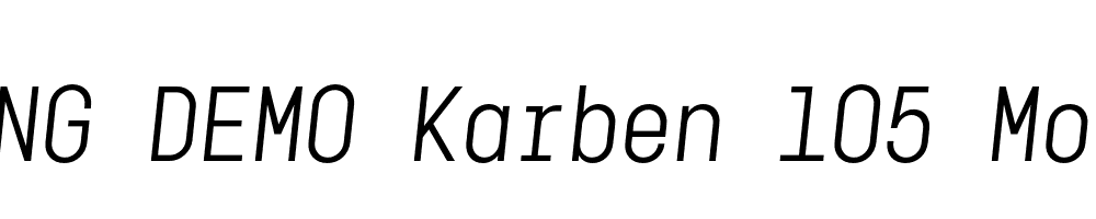  DEMO Karben 105 Mono Italic