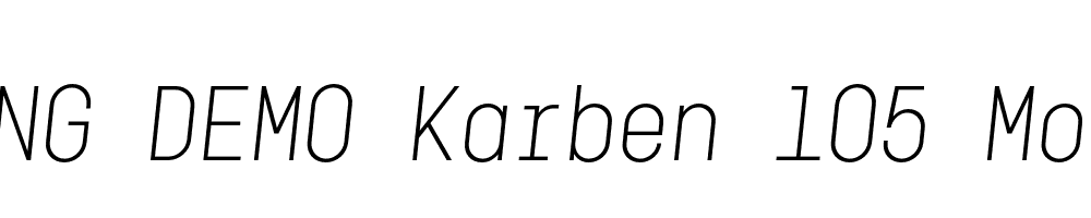  DEMO Karben 105 Mono Italic