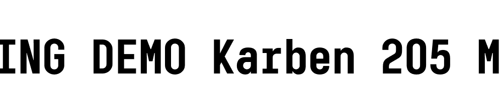  DEMO Karben 205 Mono Bold