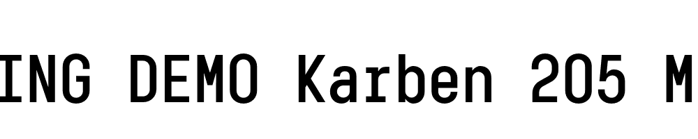  DEMO Karben 205 Mono Bold