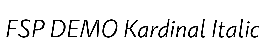 FSP DEMO Kardinal Italic