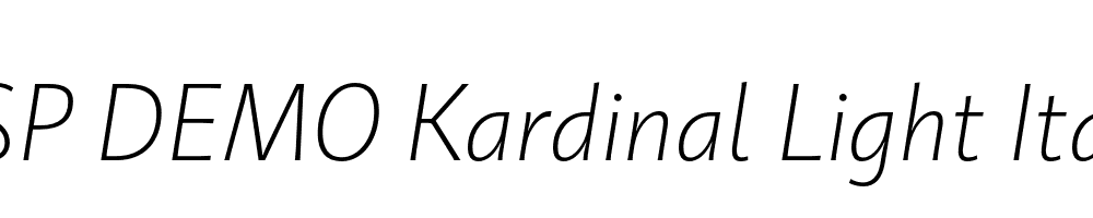 FSP DEMO Kardinal Light Italic