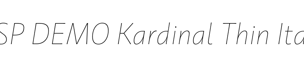 FSP DEMO Kardinal Thin Italic