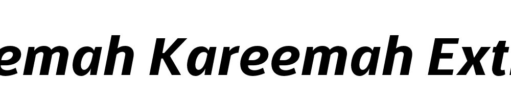  DEMO Kareemah Kareemah ExtraBold Italic