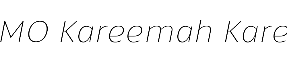  DEMO Kareemah Kareemah Light Italic