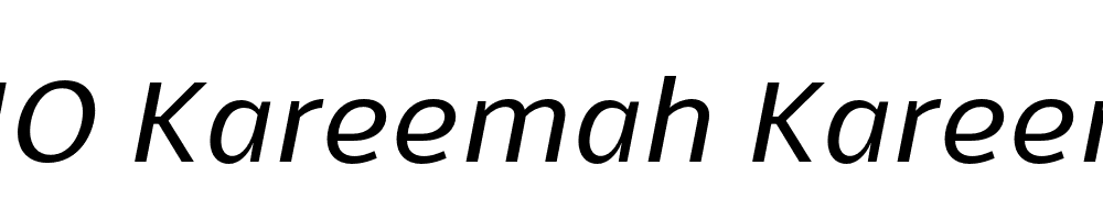  DEMO Kareemah Kareemah Medium Italic