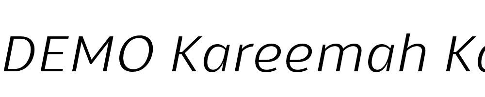  DEMO Kareemah Kareemah Italic