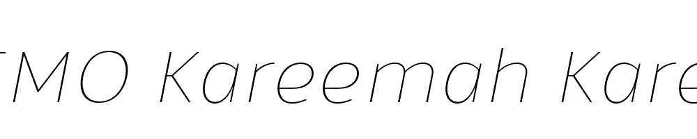  DEMO Kareemah Kareemah Thin Italic