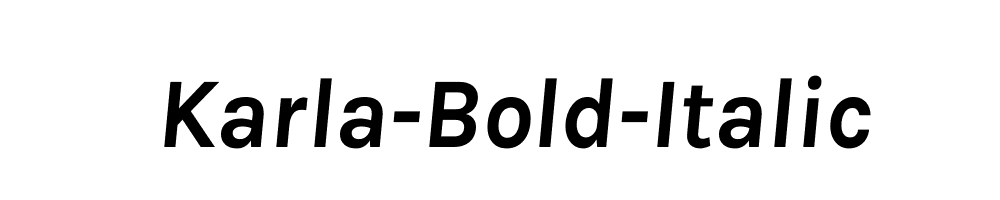 Karla-Bold-Italic