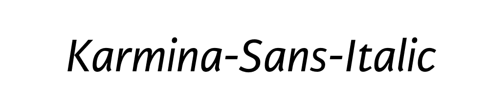 Karmina-Sans-Italic