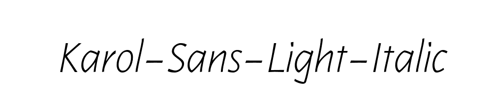 Karol-Sans-Light-Italic