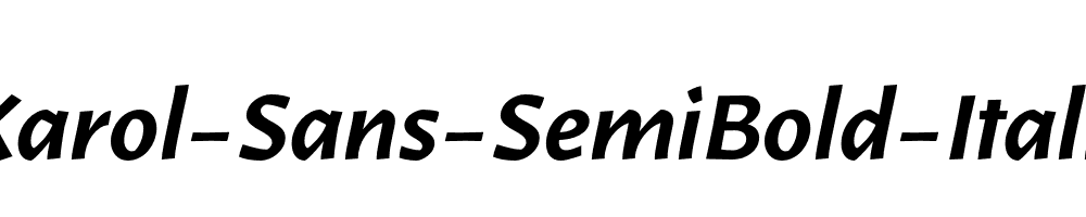 Karol-Sans-SemiBold-Italic