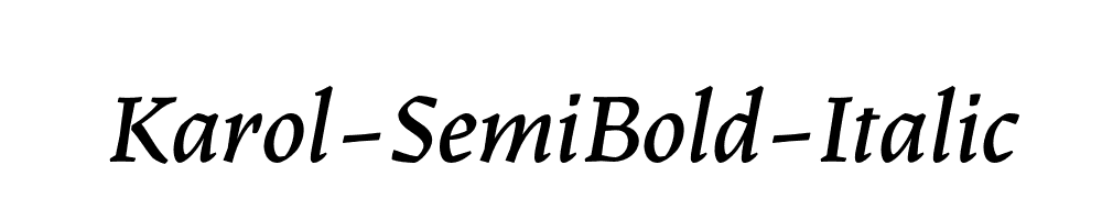 Karol-SemiBold-Italic