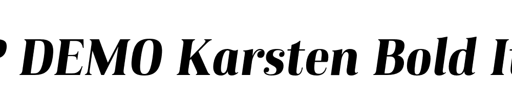 FSP DEMO Karsten Bold Italic