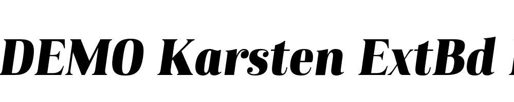 FSP DEMO Karsten ExtBd Italic