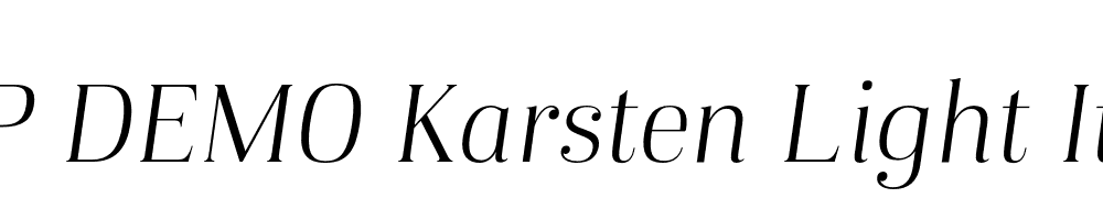 FSP DEMO Karsten Light Italic